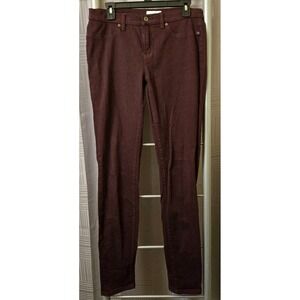Lila Ryan Jeans Womens Size 30 Maroon Jegging‎ Skinny Faux Front Pocket Stretchy